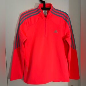 Adidas Bright Orange Jacket with Teal Accents